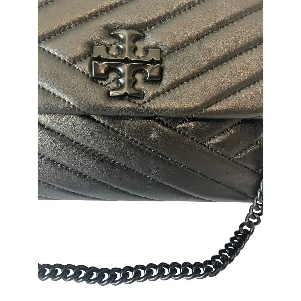 Tory Burch Kira Chevron Quilted Leather Convertible Shoulder Bag Powder Coated